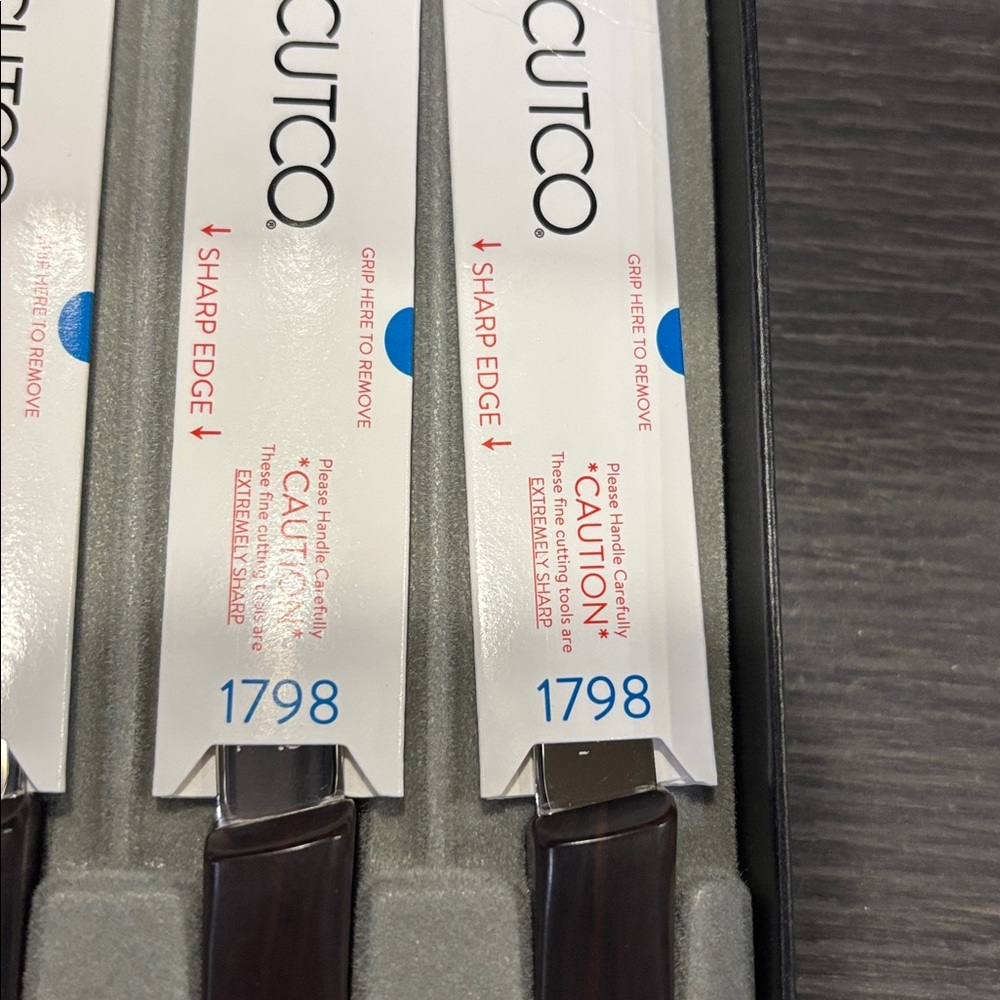 CUTCO Set of 4 Serrated Stainless Steel Mini Trimmer American Made Knives NIB - Picture 4 of 6